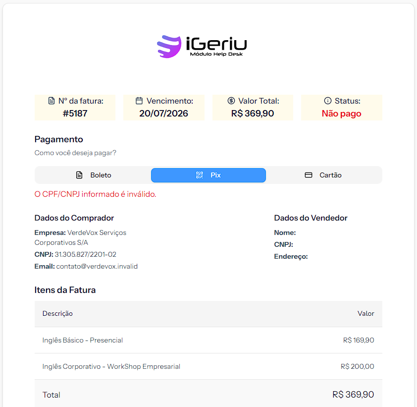Portal de Pagamento iGeriu